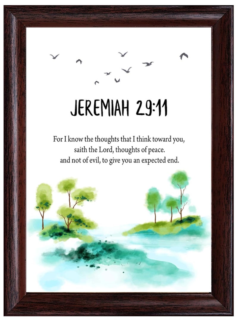 AR Creative For I Know Bible Verse Wall Photo Framed Wall Poster Bible Quotes Print with Frame Home 18 inch x 135 inch Multicolor - Image 1