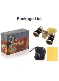 Vitacelli Mini Metal Binoculars 3x25 Lightweight Retro Binocular with Built-in Gold Chain for Adults Kids Women in Musical Concert,Gold Performances  - Image 2