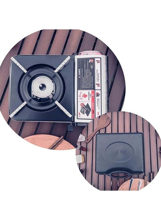 هاهاهاي مواقد صغيرة محمولة للاستخدام في الهواء الطلق تعمل بغاز البوتان مع صندوق مواقد منزلية للتخييم في الهواء الطلق والشواء مواقد عملية طباخ 2.1 كيلوواط - Image 2