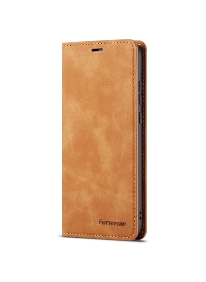 HuHa - HuHa Case Cover Compatible For Huawei P20 Pro Forwenw Dream Series Oil Edge Strong Magnetism Horizontal Flip Leather Case with Holder & Card Slots & Wallet & Photo Frame Brown - Image 1