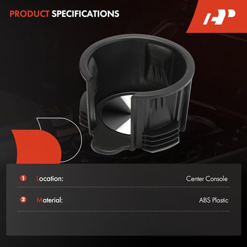 A-Premium حامل أكواب A-Premium متوافق مع لاند روفر رينج روفر 2007-2021، ديسكفري 2017-2021، ديسكفري سبورت 2015-2021، LR2، LR3، LR4، ديفندر 90 110، رينج روفر سبورت، أمامي، في الكونسول الوسطي - Image 2