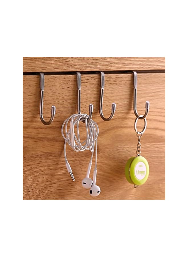 PROMASS promass Stainless Steel Door Hooks for Kitchen Bathroom, S Shaped Hanger Towel Hook Hanging Bags  - Image 3
