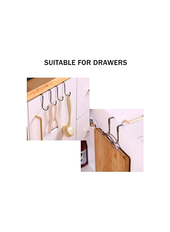 PROMASS promass Stainless Steel Door Hooks for Kitchen Bathroom, S Shaped Hanger Towel Hook Hanging Bags  - Image 5