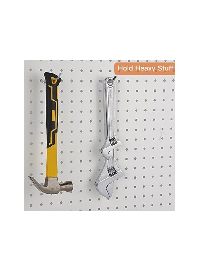 PROMASS promass Pegboard Hooks,Sturdy and Durable Galvanized Metal suitbale for Pegboard Hooks,Pegboard Hooks for Garage, Office, Kitchen, Store, 2.5cm(1/4"),10PCS, Silver  - Image 5