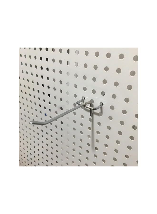 PROMASS promass Pegboard Hooks,Sturdy and Durable Galvanized Metal suitbale for Pegboard Hooks,Pegboard Hooks for Garage, Office, Kitchen, Store, 2.5cm(1/4"),10PCS, Silver  - Image 3