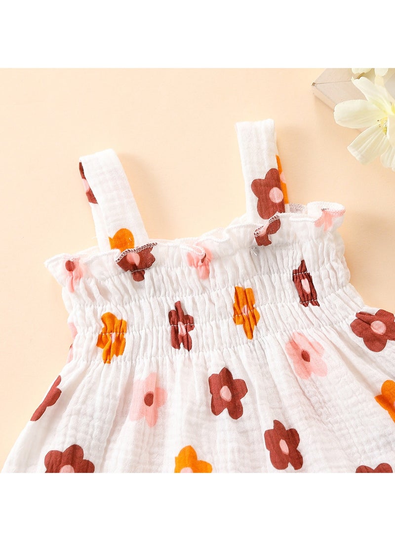RedMapleTEK Baby Girl Flower Skirt Shorts Two-piece Set - Image 2