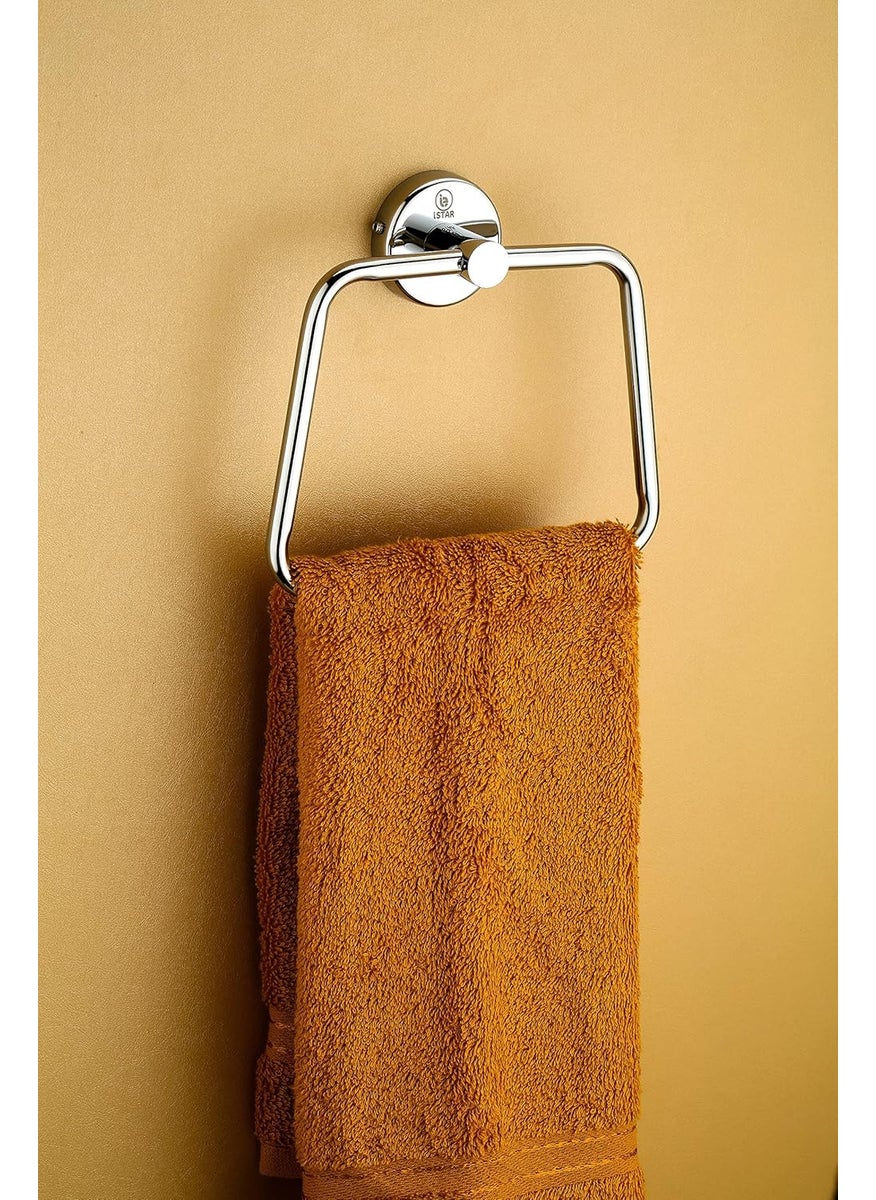 iSTAR iSTAR Stainless Steel Towel Ring/Napkin Ring/Towel Stand for Bathroom Towel Holder with Chrome Finish (Pack of 1)  - Image 1
