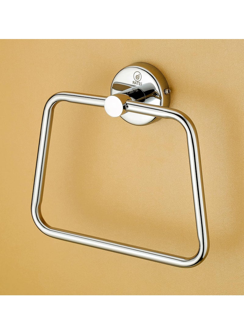 iSTAR iSTAR Stainless Steel Towel Ring/Napkin Ring/Towel Stand for Bathroom Towel Holder with Chrome Finish (Pack of 1)  - Image 2