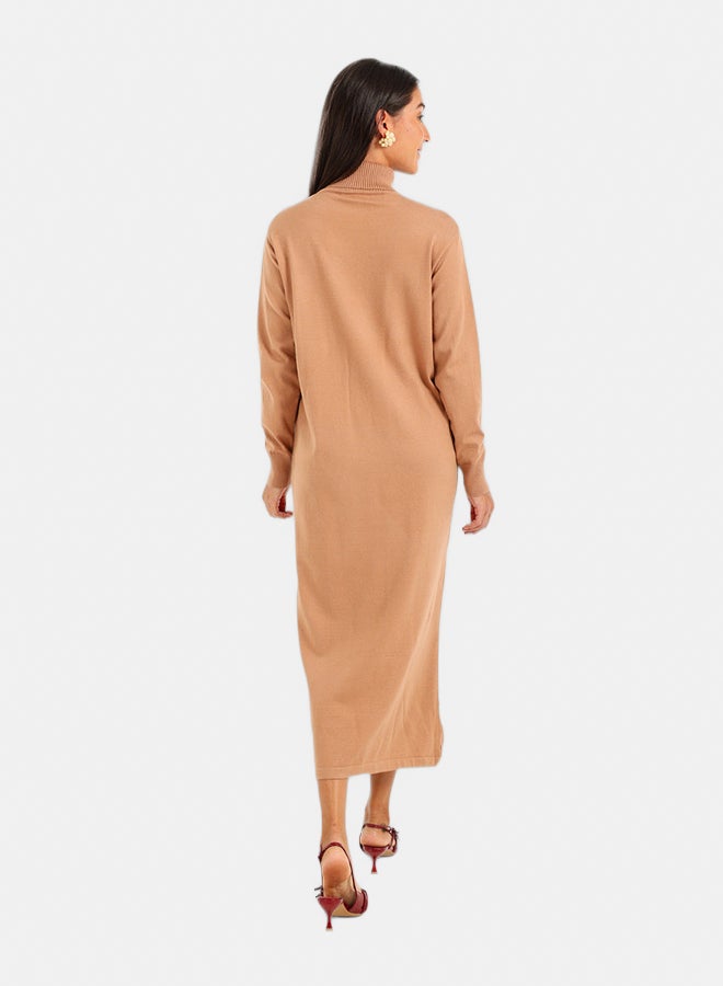 Carina Knit Turtle Neck Midi Dress - Image 4