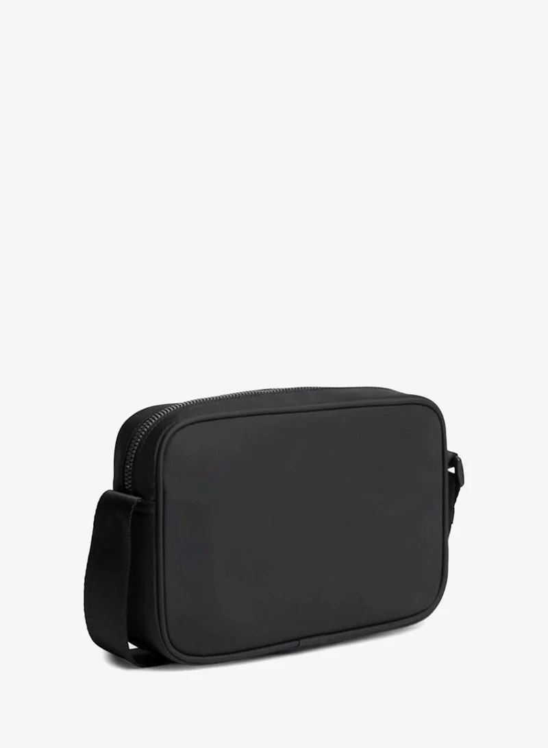 Tommy Hilfiger Black Metal Logo Crossbody Reporter Bag for Men | Best Price UAE