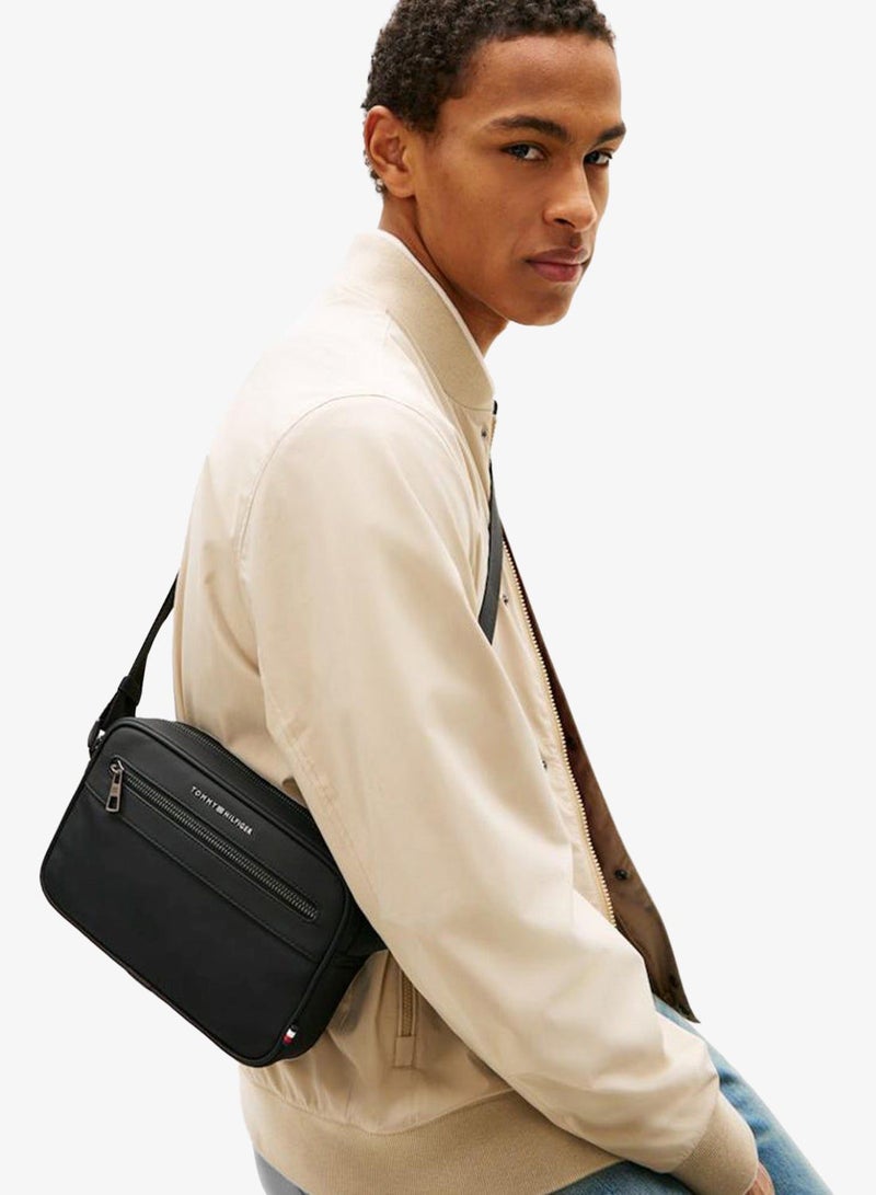 TOMMY HILFIGER Metal Logo Crossbody Reporter Bag - Image 2