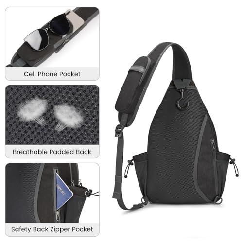 G4Free Pickleball Bag, Crossbody Sling Bag for Men Women, Pickleball Paddle Backpack Gifts for Sports,Black,Standard - Image 5