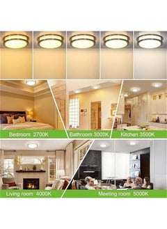 Arabest Adjustable Flush Mount LED Ceiling Light Fixture in Brushed Nickel - Dimmable Lighting for Bathroom, Kitchen, or Stairwell - ETL Listed (2 Pack)  - Image 4