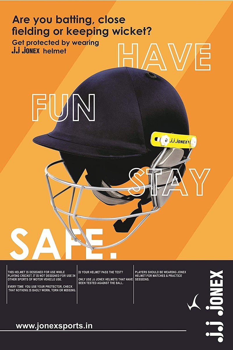 Jonex JJ Cricket Helmet Economy (MYC) (Medium), Black - Image 2