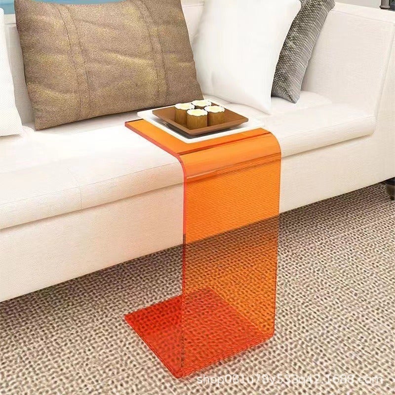 Elegant Acrylic Side Table for Living Room, Minimalist Design