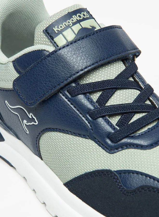كانغاروس Boys' Panelled Walking Shoes with Hook and Loop Closure