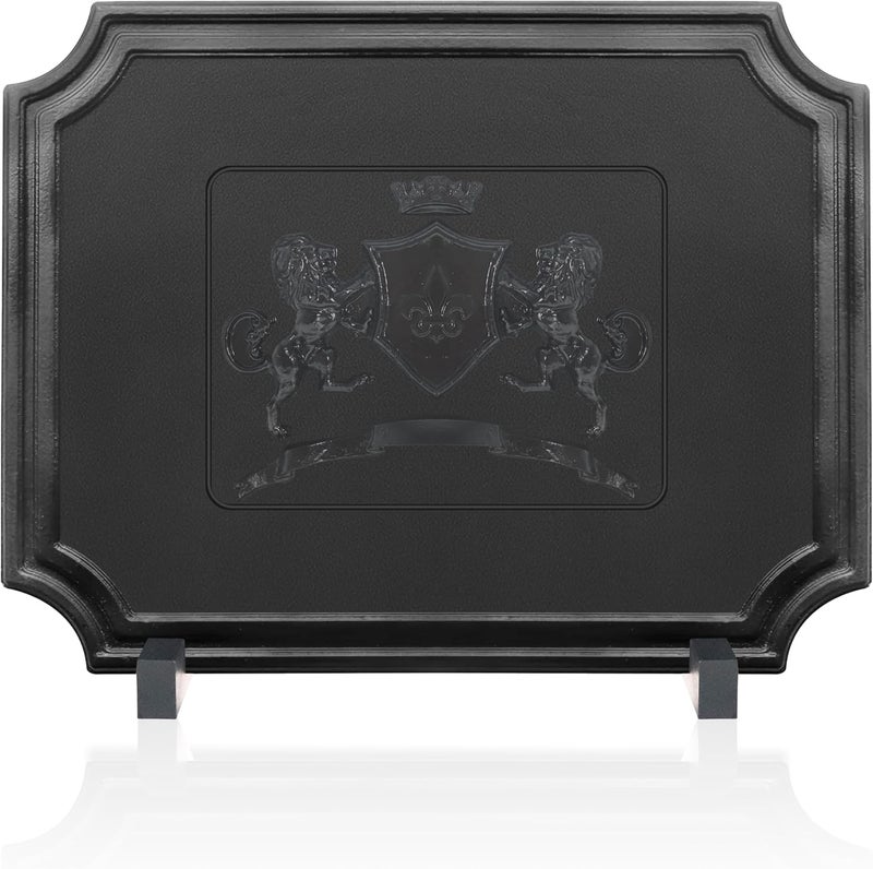 Simond STORE - Fire Back for Fireplace with Feet - 20"(W) x 16"(H) cast Iron Fireplace Back Plate - Fire Backs for Fireplace Heat Reflection and Wall Protection - Image 1