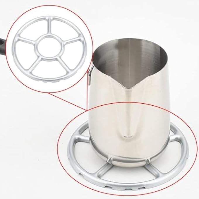Khazna Alloy MultiFunction Gas Ring Reducer Universal Hob Ceramic Pan Supports Alloy MultiFunction Trivets Stove Top Gas Ring Reducer For Cooker Heat Simmer Coffee Pots 2 Pcs - Image 5