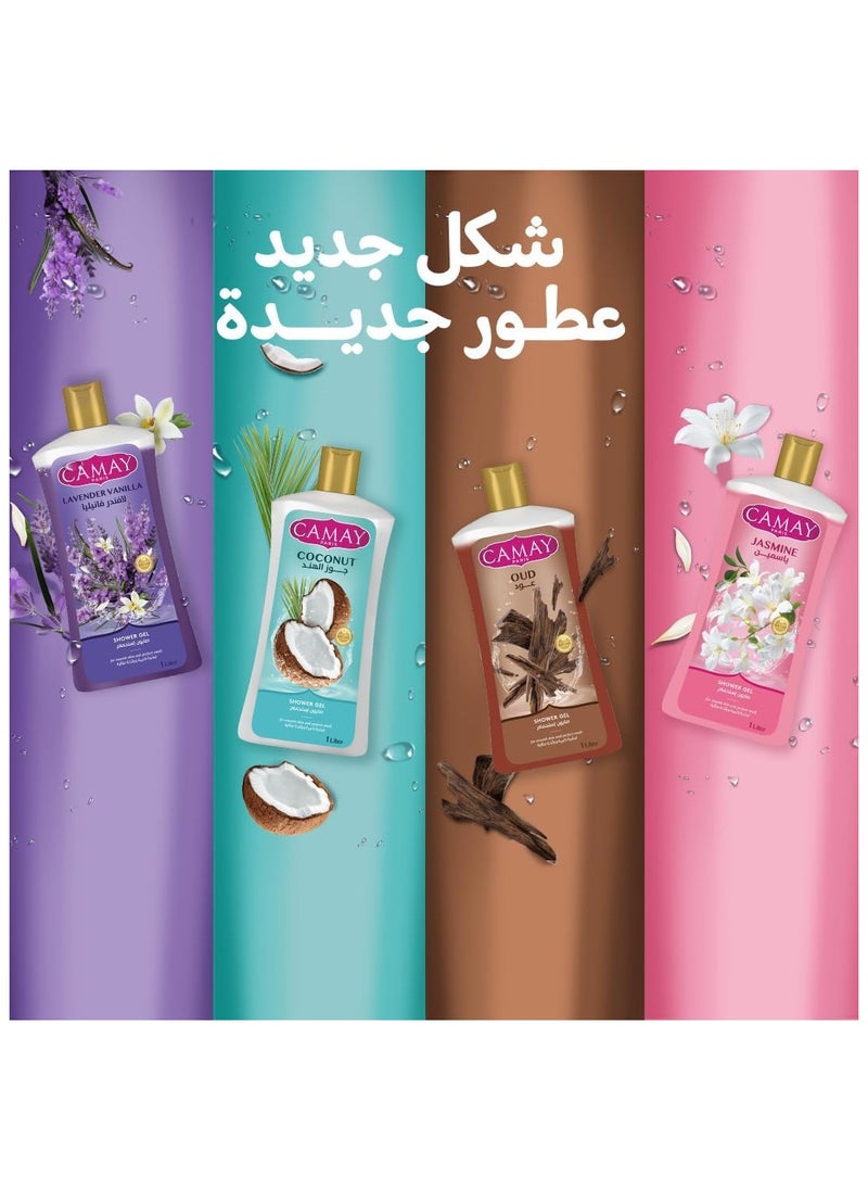 Camay - CAMAY Shower GeL JASMINE 1 LITER - Image 1