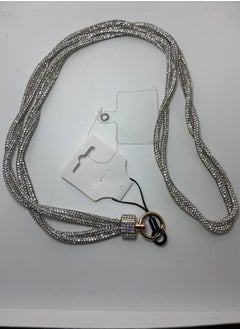 Generic Fashion Long Double Diamond Mobile Phone Case, 60cm Chain Universal Cellphones Anti Lost Wrist Straps Hand-woven Luxury Hanging Rope  - Image 1