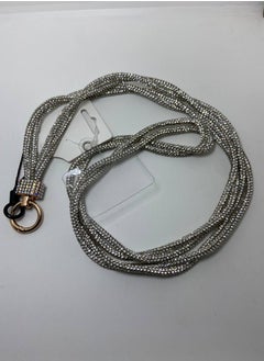 Generic Fashion Long Double Diamond Mobile Phone Case, 60cm Chain Universal Cellphones Anti Lost Wrist Straps Hand-woven Luxury Hanging Rope  - Image 2