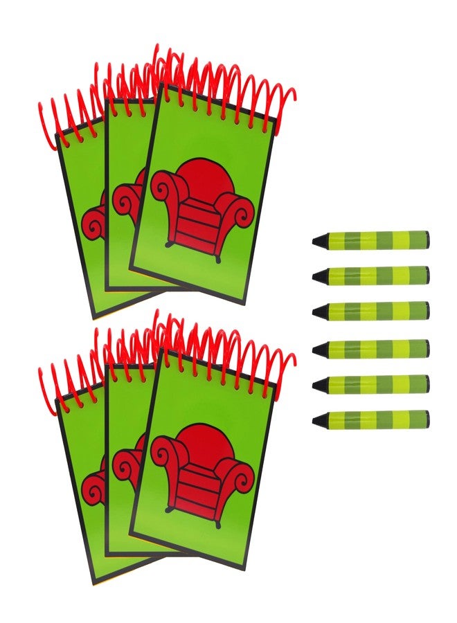 ASVP Shop STEVE - Handy Dandy Notebooks - Pack of 6 Notebooks With 6 Black Crayons - Image 1