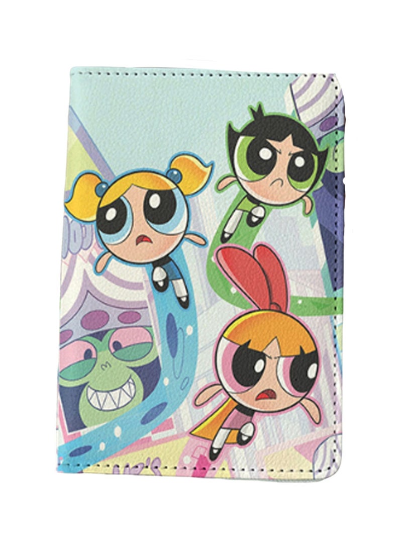 Generic Colorful Cartoon Character Passport Holder Multi-Function Card Holder Passport Protection Cover, Id Card Holder Boys And Girls Pu Leather Travel Id Card Holder, Travel Accessories  - Image 1