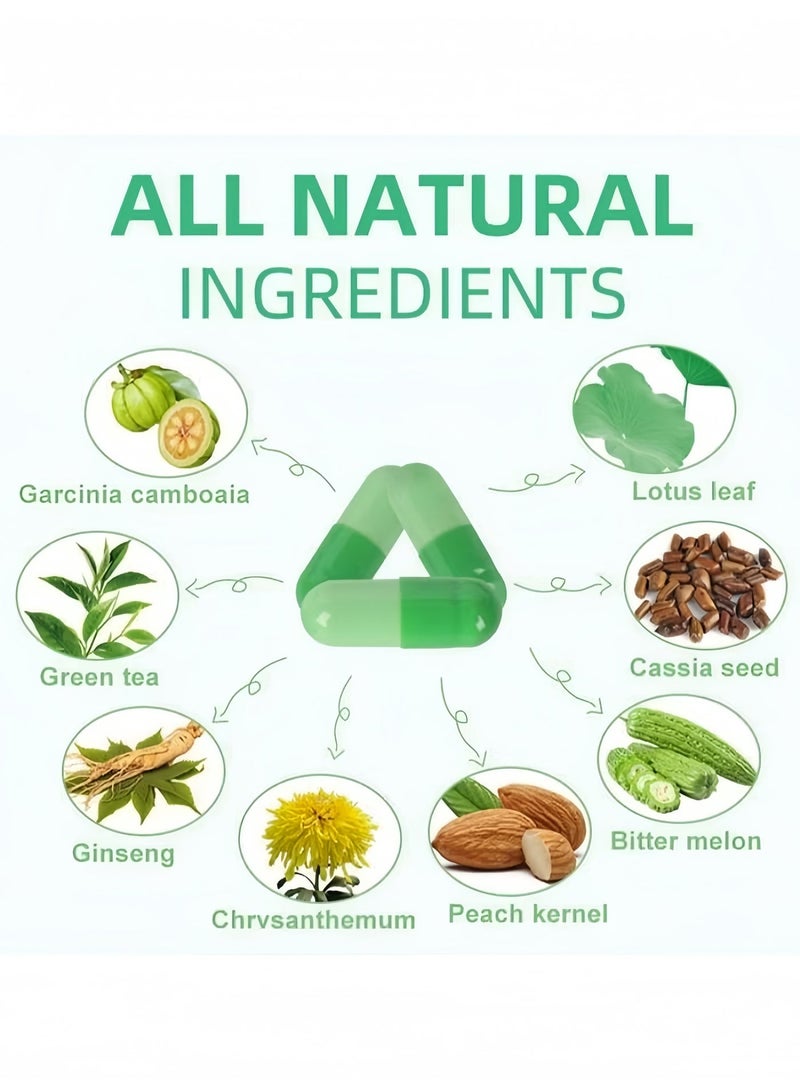 وينز تاون كبسولات التحكم في الوزن سليم بلس - داعم طبيعي للسيطرة على الشهية وتعزيز التمثيل الغذائي للرجال والنساء، 60 كبسولة - Image 2