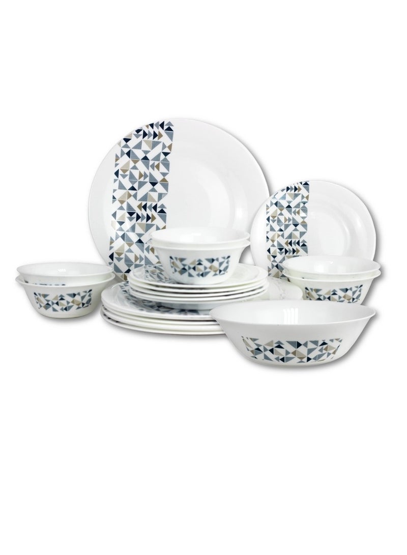 Melrich 10 Pcs Opal ware Dinner Set Durable Elegant and Stylish Dinner plate Dessert plate Bowl Serving Bowl BPA Free Dishwasher and Microwave Safe - Image 1