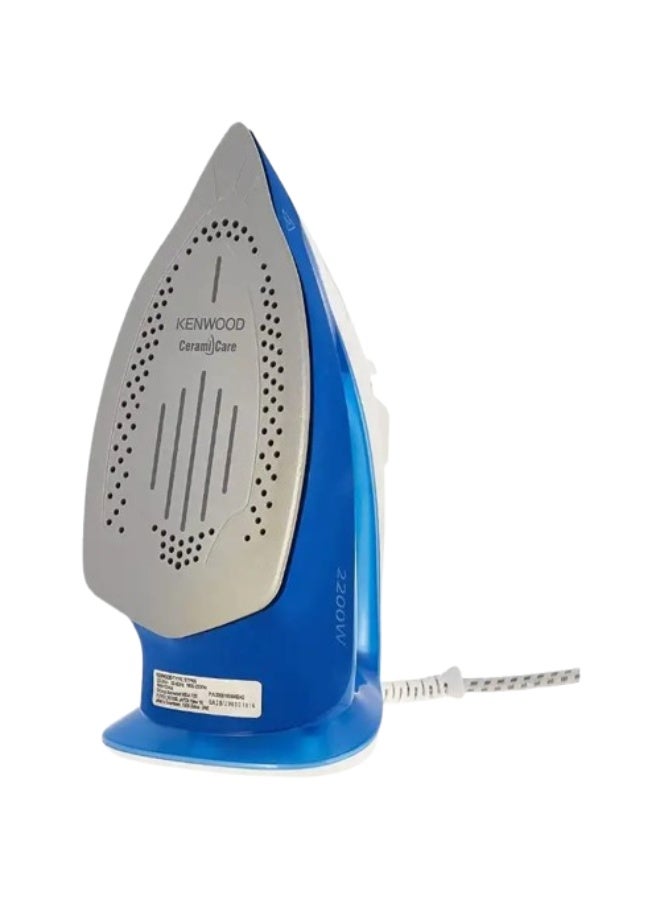 كينوود Steam Iron Kenwood, 2200 Watt Ceramic Base, STP60.000WB - Blue 300 ml 2200 W STP60.000WB White Blue - Image 2