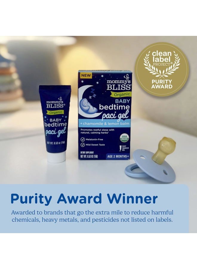 Mommy's Bliss جل مصاصة وقت النوم العضوي للأطفال، يعزز النوم المريح*، خالي من الميلاتونين، العمر 2 شهرًا فما فوق، 0.53 أونصة سائلة - Image 5