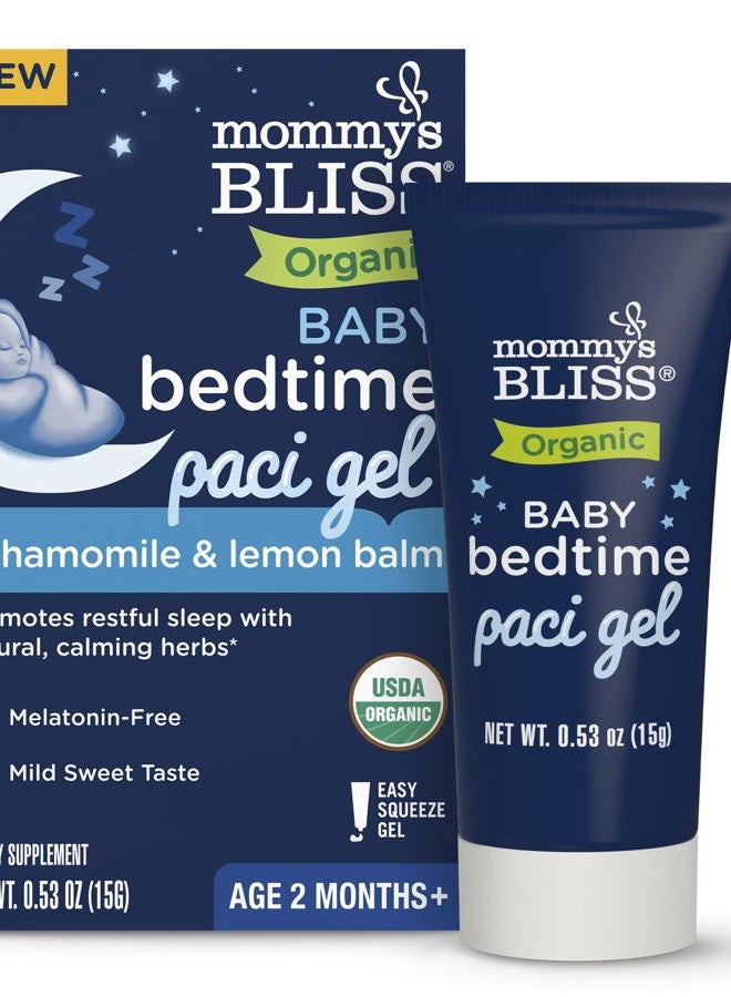Mommy's Bliss جل مصاصة وقت النوم العضوي للأطفال، يعزز النوم المريح*، خالي من الميلاتونين، العمر 2 شهرًا فما فوق، 0.53 أونصة سائلة - Image 1