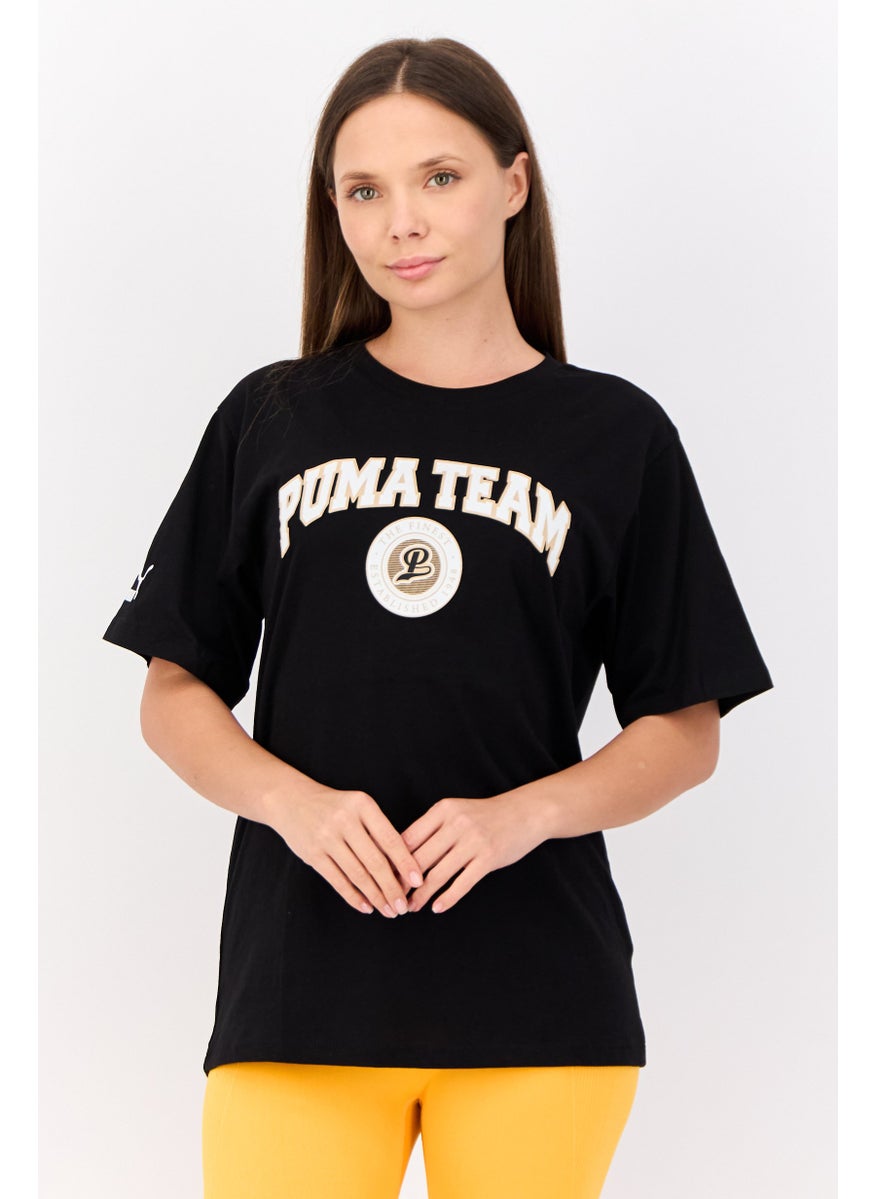 PUMA Women Sportswear Fit Short Sleeve Outdoor T-Shirt, Black  - Image 1