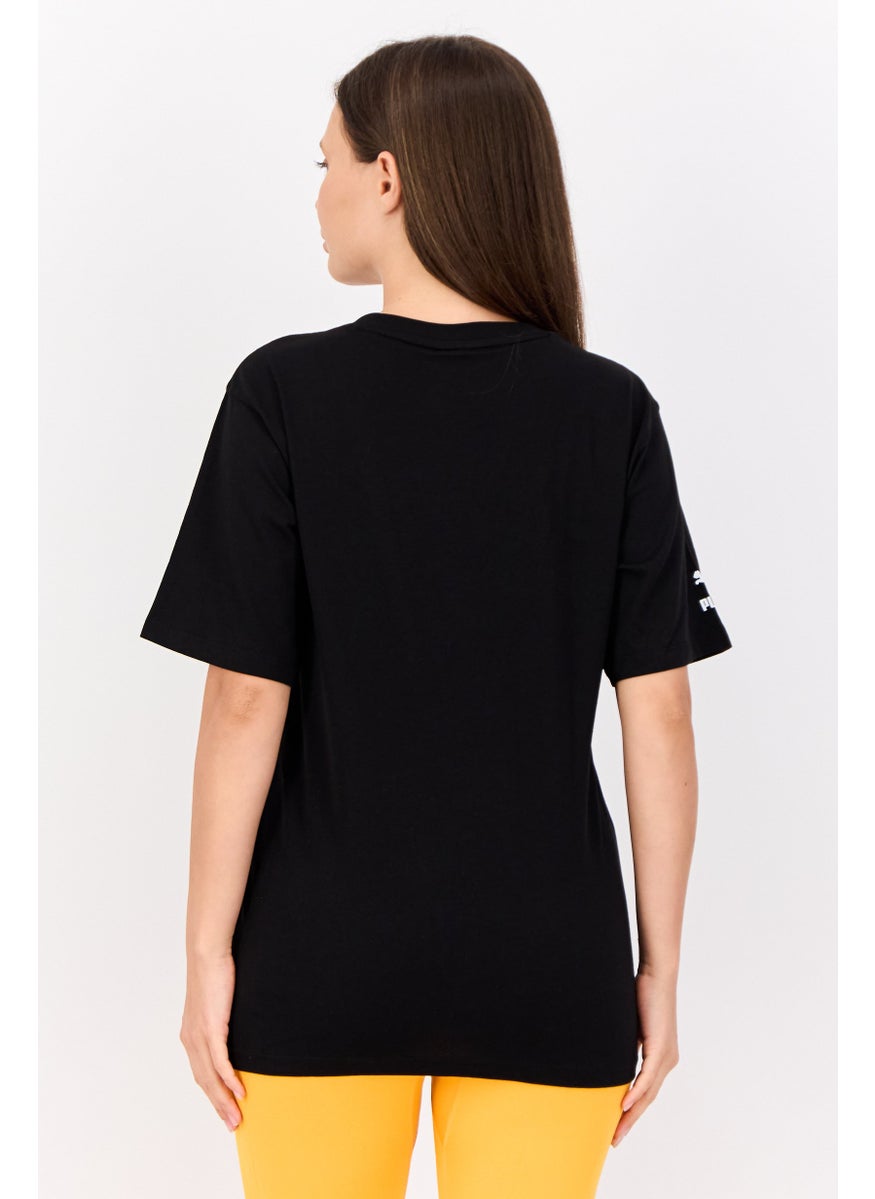 PUMA Women Sportswear Fit Short Sleeve Outdoor T-Shirt, Black  - Image 3