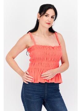 Bar III Women Square Neck Sleeveless Textured Top, Fuchsia  - Image 1