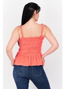 Bar III Women Square Neck Sleeveless Textured Top, Fuchsia  - Image 3