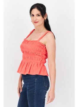 Bar III Women Square Neck Sleeveless Textured Top, Fuchsia  - Image 2