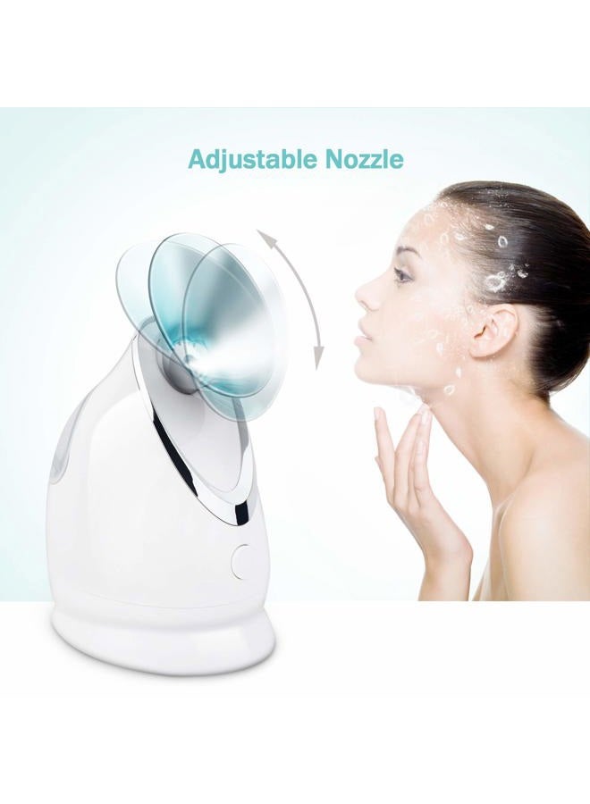 EZBASICS Facial Steamer-Nano Ionic Face Steamer for Home Facial, Unclogs Pores, Warm Mist Humidifier Atomizer, Humidifier Moisturizing Face Spa Steamer, Bonus Stainless Steel Skin Kit(Blue) - Image 4