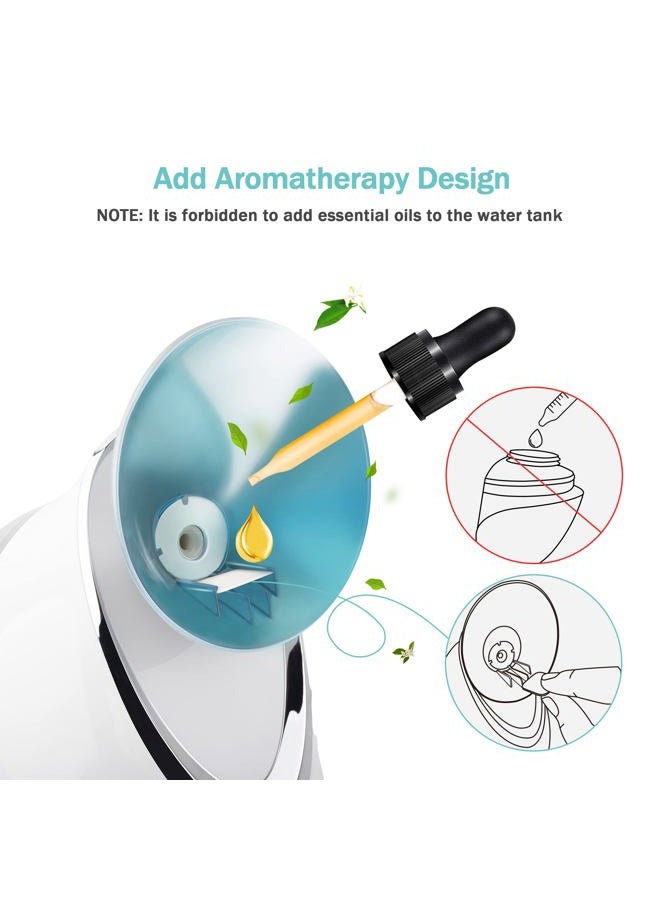 EZBASICS Facial Steamer-Nano Ionic Face Steamer for Home Facial, Unclogs Pores, Warm Mist Humidifier Atomizer, Humidifier Moisturizing Face Spa Steamer, Bonus Stainless Steel Skin Kit(Blue) - Image 2