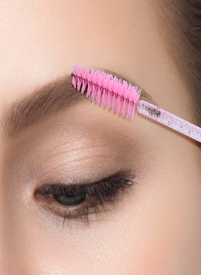 VOIISH Glitter Eyelash Brush Mascara Wands Set (Pack of 50) - Grafting Eyelash Curling Comb, Makeup Brushes, Eyebrow Spoolers - Image 4