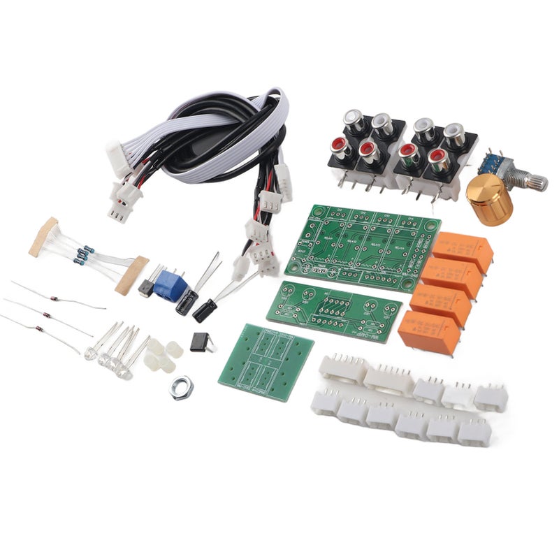 Audio Input Switch Module DIY Switching Board 4 Way Signal Selector Amplifier Relay - Image 1