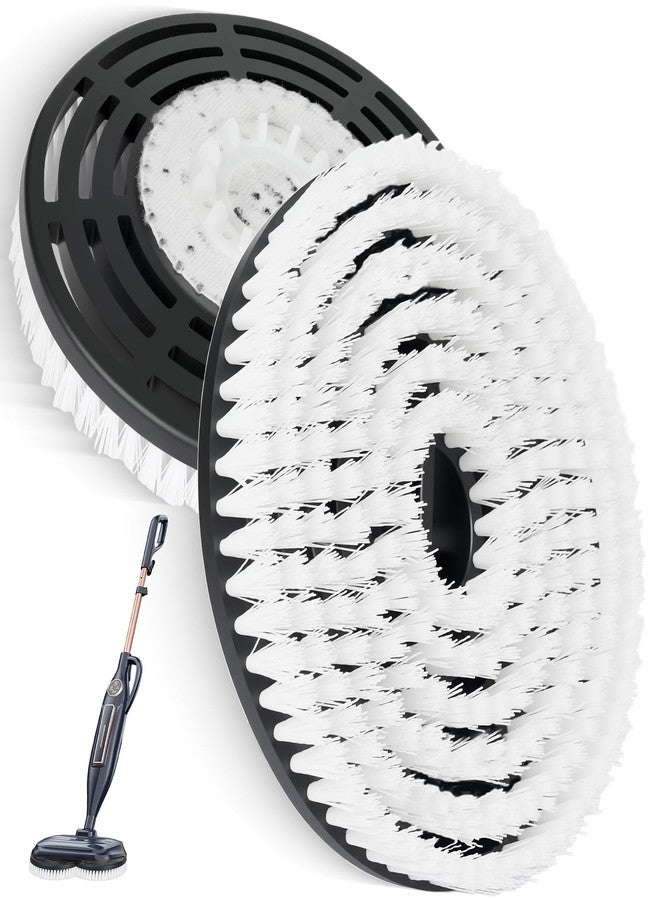 FIMXSD 2 Pack Replacement Brush Heads for Shark Steam Mop S7000/S7001/S8201 Series, Deep Cleaning for Tiles Hardwood Floor (White) - Image 1