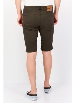 DeFacto Men Solid Chino Short, Dark Khaki  - Image 3