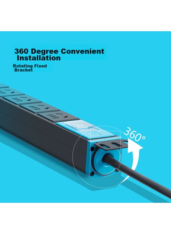 Bull Pdu Desktop Gaming Cabinet Power Strip/extension Cord/power Bar/power Strip/power Board/extension Board, 12 Outlets With Master Switch, 3 Meters Long, Gne-10c0 - Image 5