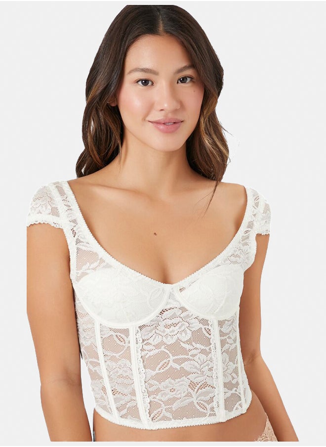 FOREVER 21 - Sheer Lace Lingerie Corset - Image 1