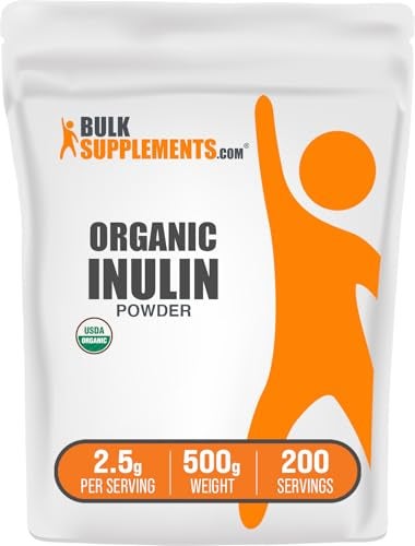 BulkSupplements.com Organic Inulin Powder - Inulin Supplement, Soluble Fiber Powder - Vegan & Gluten Free - 2.5g per Serving, 500g (1.1 lbs) (Pack of 1) - Image 5
