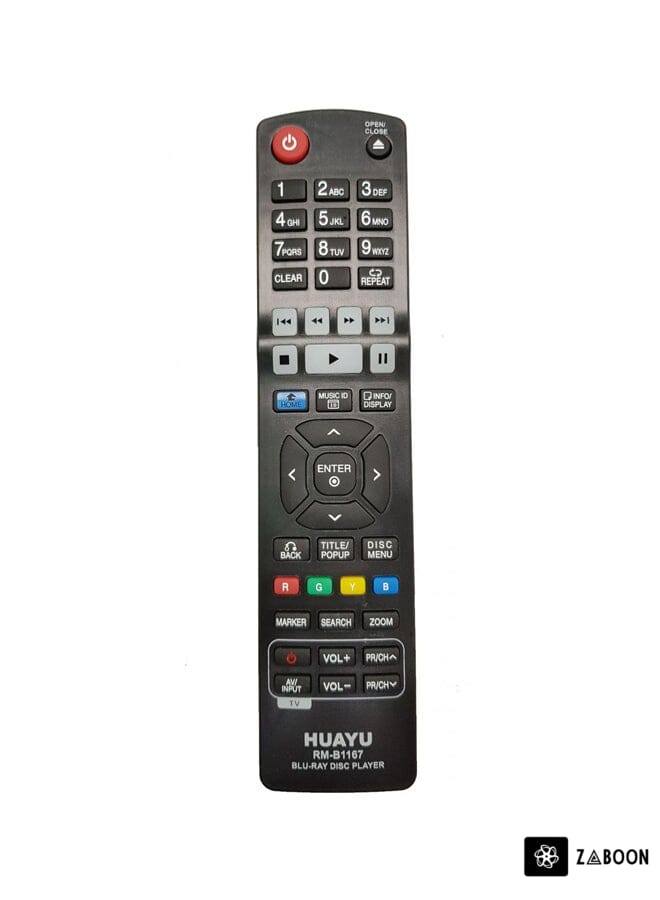 Zaboon Remote Control For LG Blu-Ray DVD Player Black
