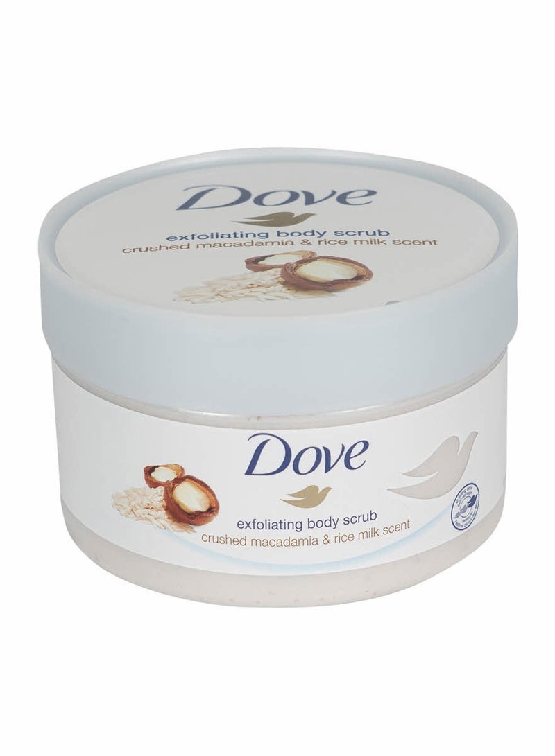 دوف مقشر الجسم بحليب المكاديميا والارز 225 مل