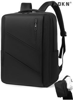 WAOKN Travel Laptop Backpack, Durable Business Backpack with USB Charging Port and Headphone Interface, Water Resistant College School Computer Bag Gifts for Men Women, Fits 17 Inch Notebook  - Image 1