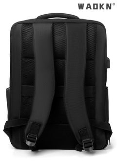 WAOKN Travel Laptop Backpack, Durable Business Backpack with USB Charging Port and Headphone Interface, Water Resistant College School Computer Bag Gifts for Men Women, Fits 17 Inch Notebook  - Image 3